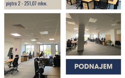 Nowa oferta podnajmu w kompleksie Palio Office Park A przy ul. Jana z Kolna w Gdańsku!